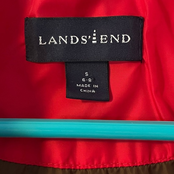 Lands End Red Puffer Vest - Picture 2 of 4